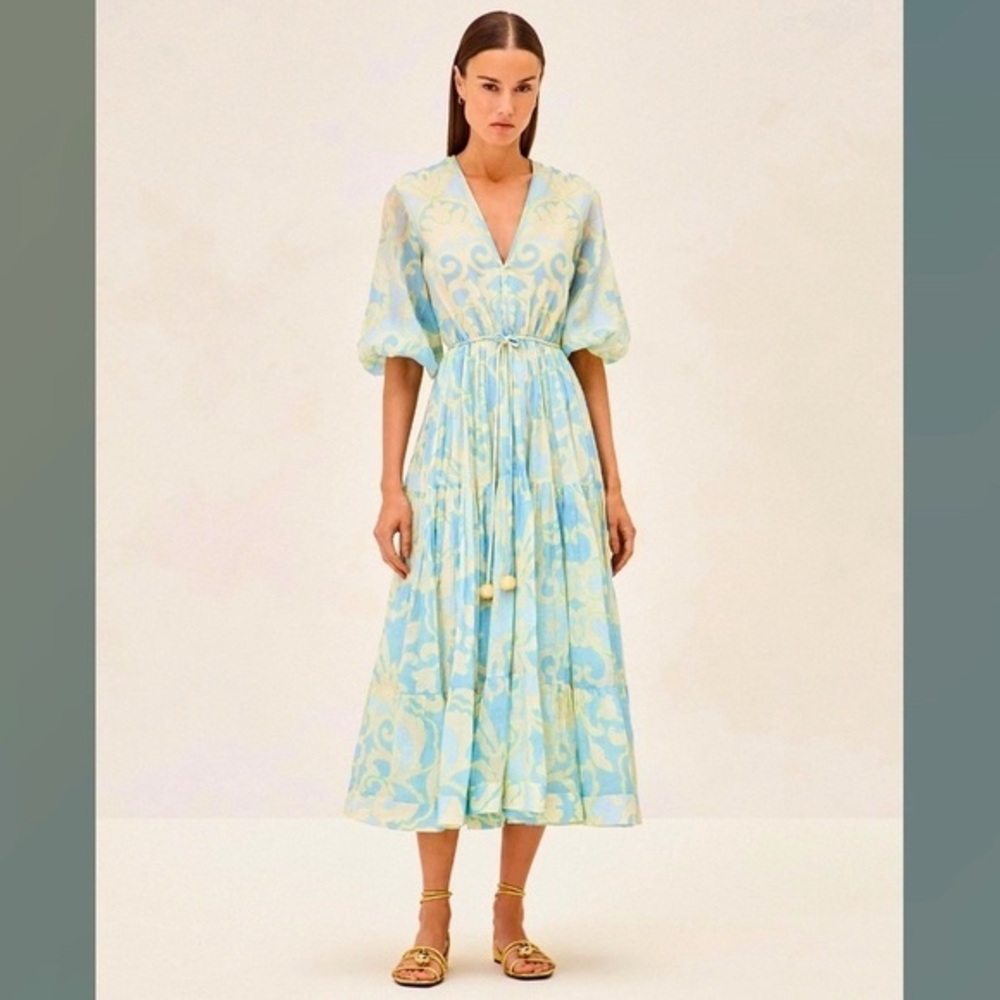 Alexis Vilas-Dress Blue Vine